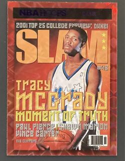 Tracy McGrady Slam NBA Hoop Purple Explosion Holo