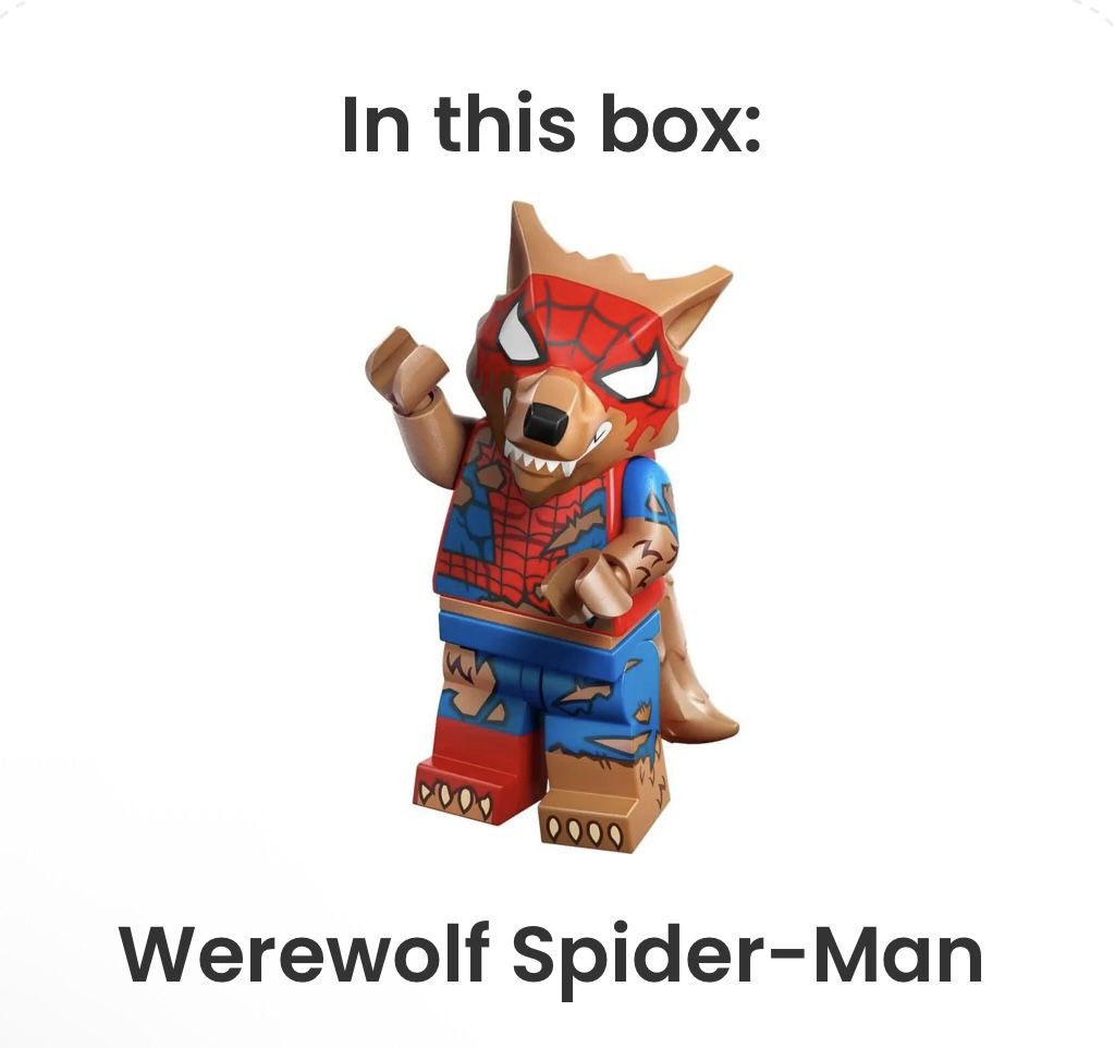 Werewolf Spider-Man Lego CMF Minifigure (RETIRED & SEALED)