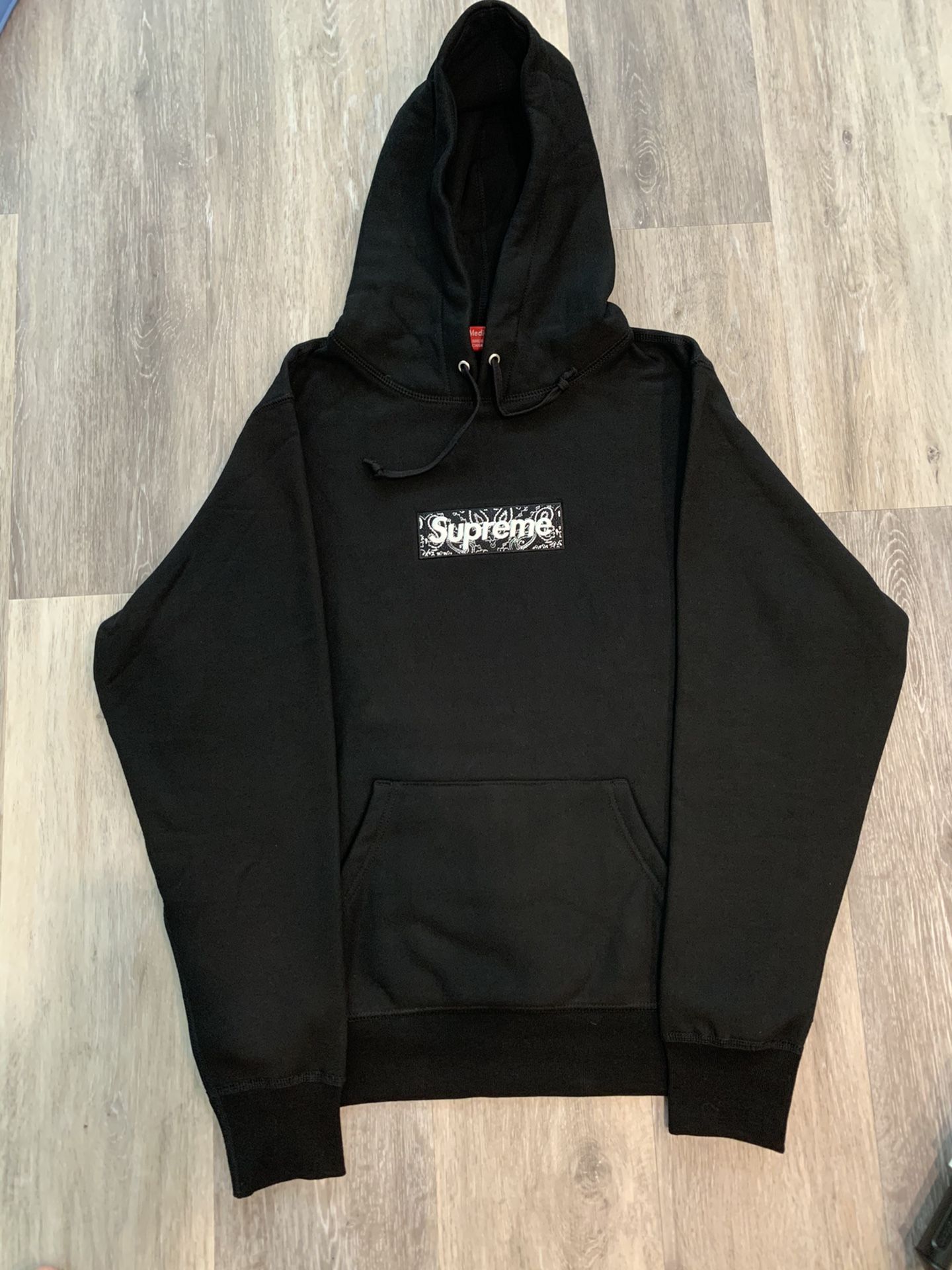 Supreme Bandana Box Logo Hooded Sweatshirt Black