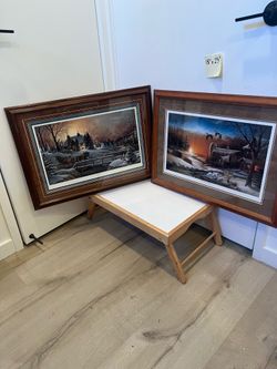 2 framed / signed Terry Redlin prints - sold as a set