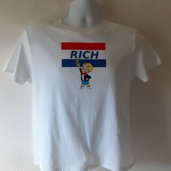 Richie Rich boys white short sleeve graphic t-shirt size S