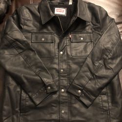 Black Leather Levi’s Jacket Size L, XL, XXL