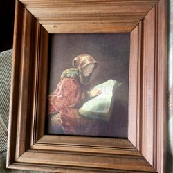 "Rembrandt's Mother" Early To Mid-Century Reproduction. Wood Frame!