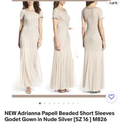 Gowns 14 16 XL Dresses Long Formal New Adrianna Papell Js Collection