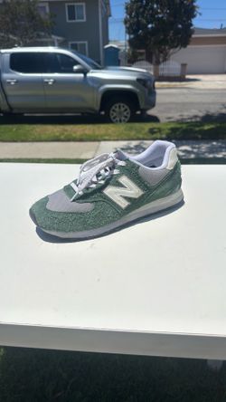 New Balance 574 Green Suede