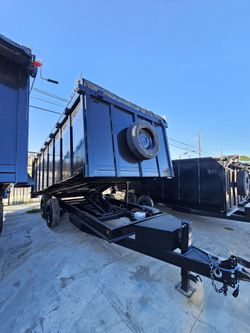 Super HEAVY DUTY 16X8X4 GOLIAT DUMP TRAILER 8"CHANEL SCISSOR HOIST 13 TON,18 PLY TIRES,8000 LBS AXLE,EVERYTHING