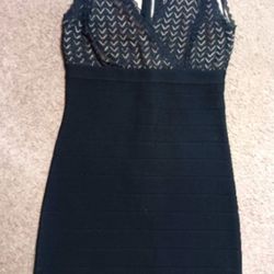 NWOT Bebe Bodycon Black Lace Dress Size XS