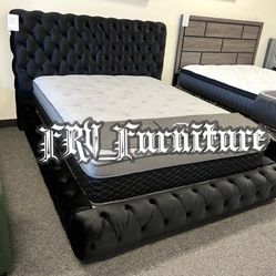 New Queen Bed Frame With Mattress 