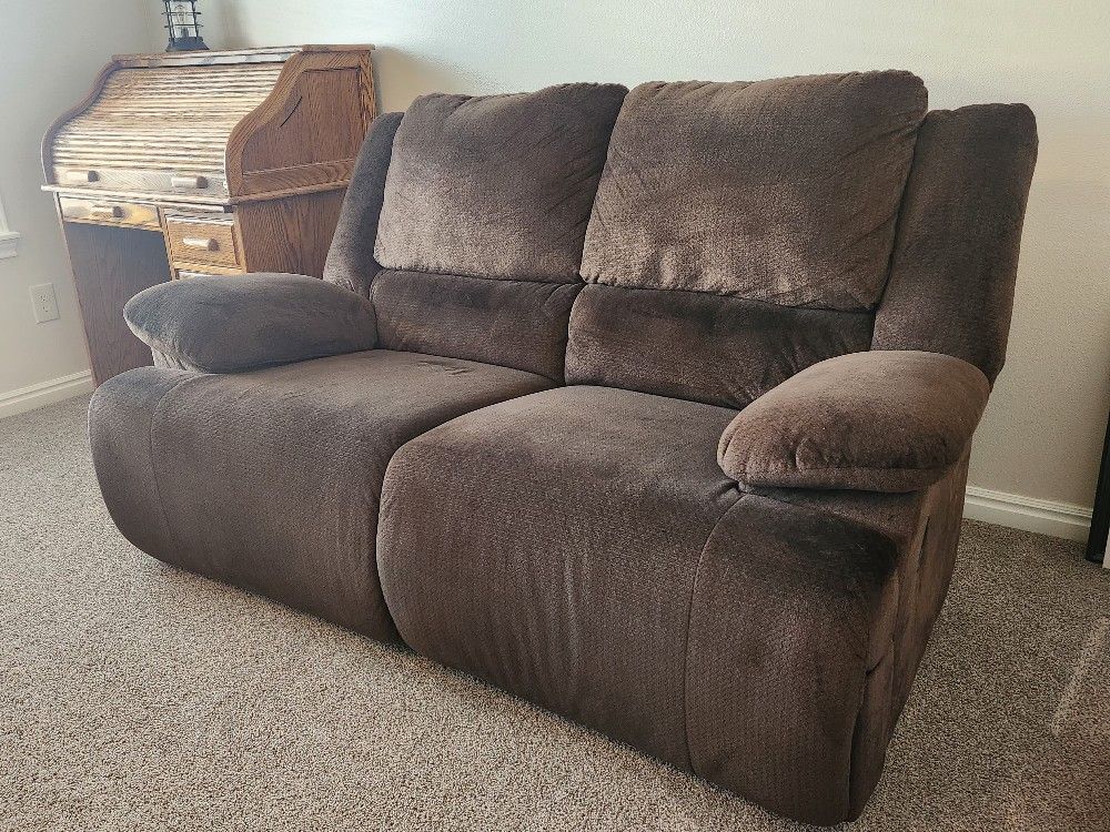 Soft Chocolate Reclining Sofa & Loveseat