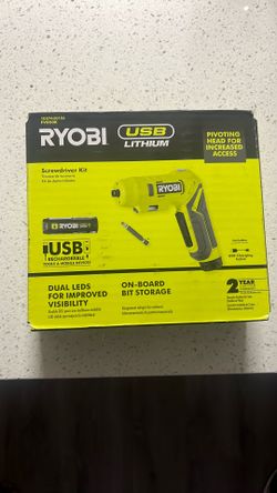 New Ryobi USB Lithium Screwdriver Kit (FVD50K) – Rechargeable