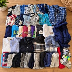 Huge Boys 39pc Clothes Lot Size 10/12! Shirts,Shorts,Pj’s,Pants! Polo,Quicksilve
