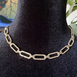 Brand New Chunky Chain Choker Gold Tone