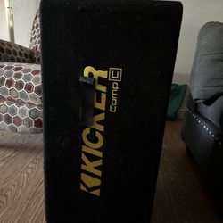 Kicker CompC 10’ speakers with box and amp 