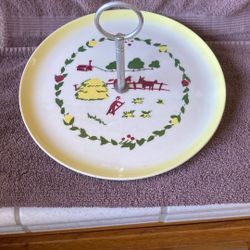 Brock Of CA Farmhouse Pattern Serving Tray