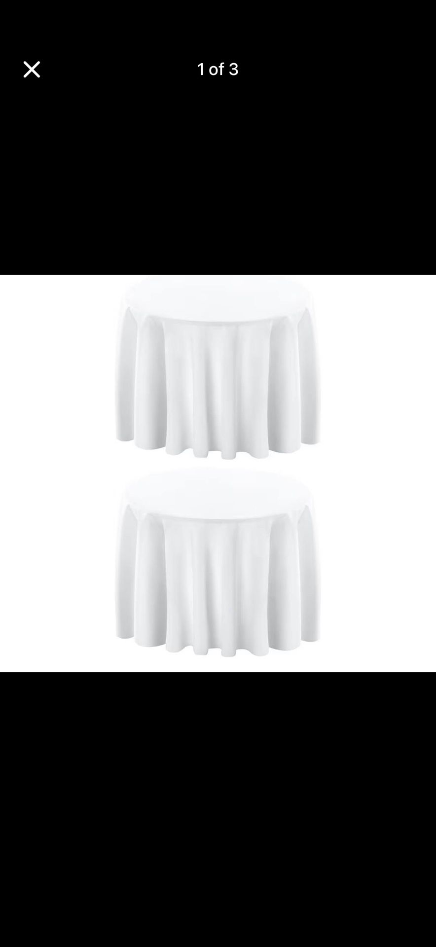 132 inch Round Tablecloths 2 Pack