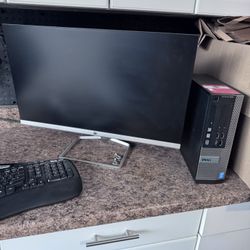 LIKE NEW 2 monitors with mini desktop computer