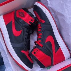 Jordan 1 High Satin Bred Size 10 Mens 