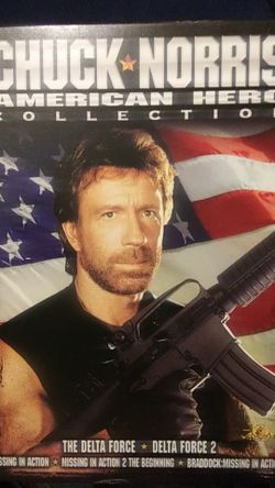 DVDs Chick Norris American Hero Collection MIA 1 2 and 3 . Delta Force 1 & 2