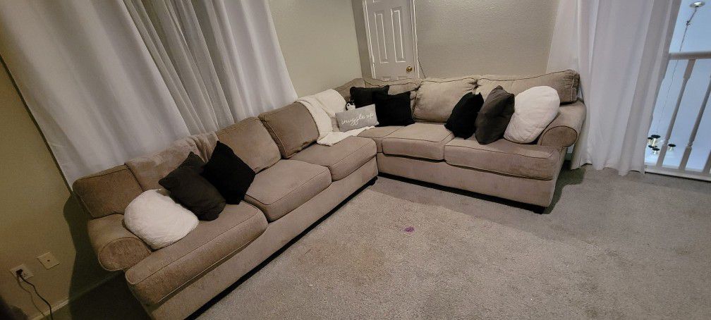 Large Beige Couch 