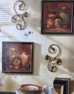 Princess house tuscan urns 4 piece framed art decorating set