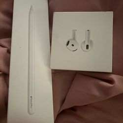 Apple Pencil Pro and AirPod 4