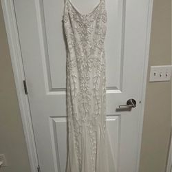 Wedding Dress And Veil And Shoes 