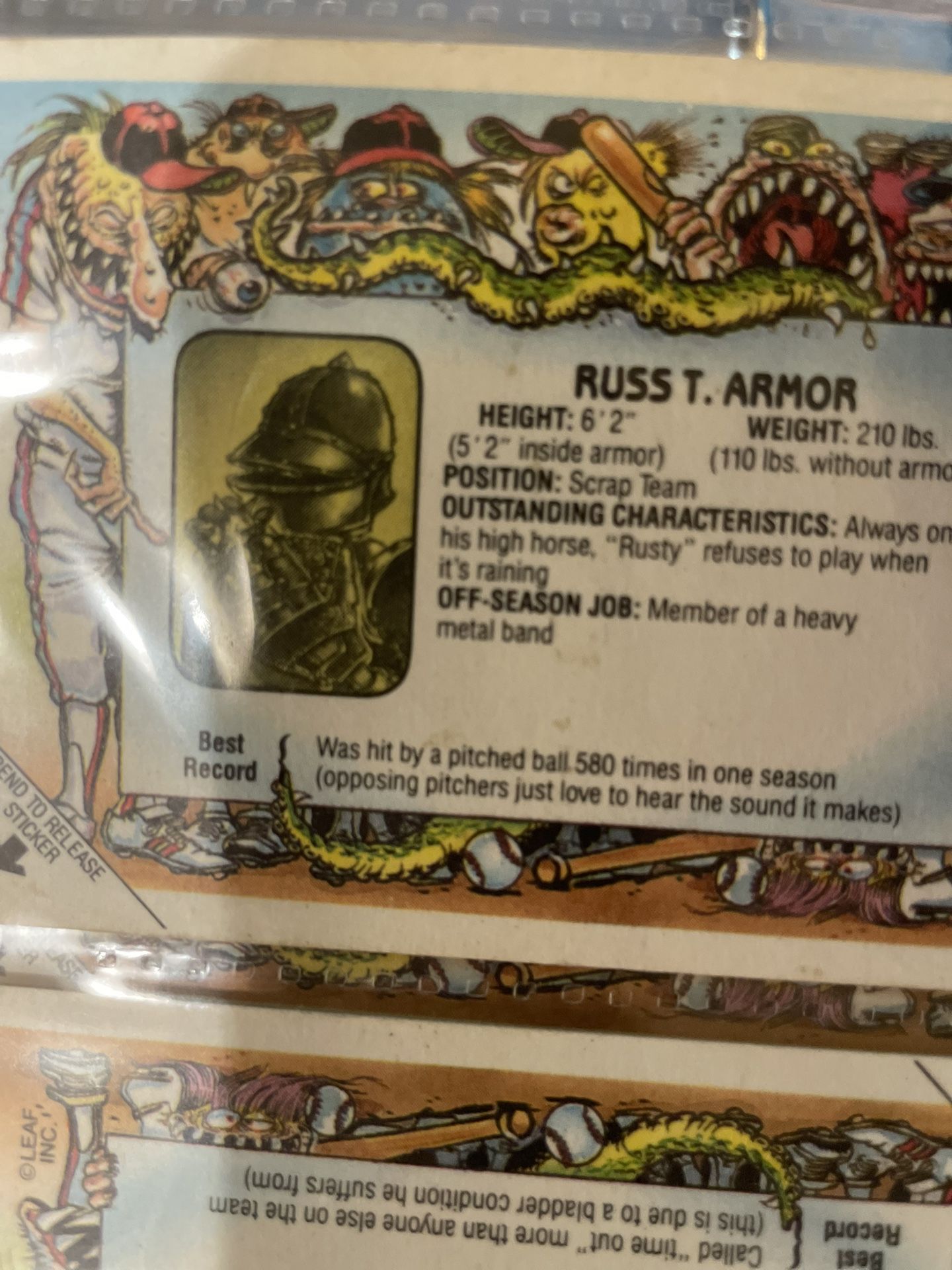 1988 Base ball Greatest Gross outs Collector Cards