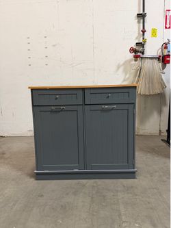 New  Assembled  Kitchen Island with 2 Drawers & Adjustable Shelf.   39-3/8” x 13-5/8” x 35-3/4”