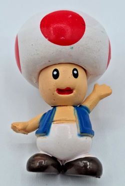 Nintendo Toad Action Figure Super Mario Bros 1.5 Inch Vintage 2003