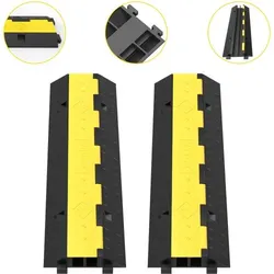 NEW 2 Pcs Cable Protector Ramp 2 Channels Speed Bump Hump 11000 lbs. Loading