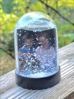 Custom Do-it-yourself Photo Snow Globe with Glitter
