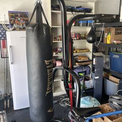 Freestanding Heavy Bag  Stand With Speed Bag Platform