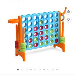  4-in-A Row Giant Game Set w/Basketball Hoop 