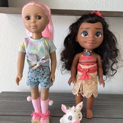 Doll, Kids Toys ( Moana & Glitter Girls)