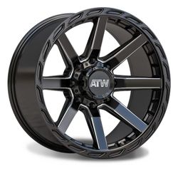 🔥 22X10 WATWEVE221622 GLOSS BLACK / MILLED SPOKES WATWEVE221622 WATWEVE221622 38 IN STOCK Wheels 🔥