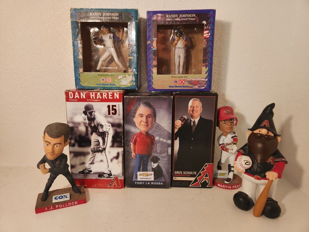 ARIZONA DIAMONDBACKS BOBBLEHEADS, $15 FOR ALL
