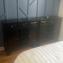 Buffet Server Sideboard Cabinet With Wine Storage