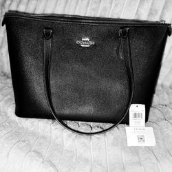 Black Coach Gallery Tote Bag