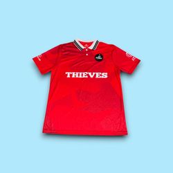 100 Thieves Official Gaming Soccer Jersey Red Men’s Large 