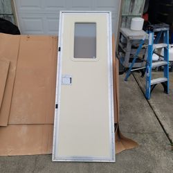 Mobile home. RV door