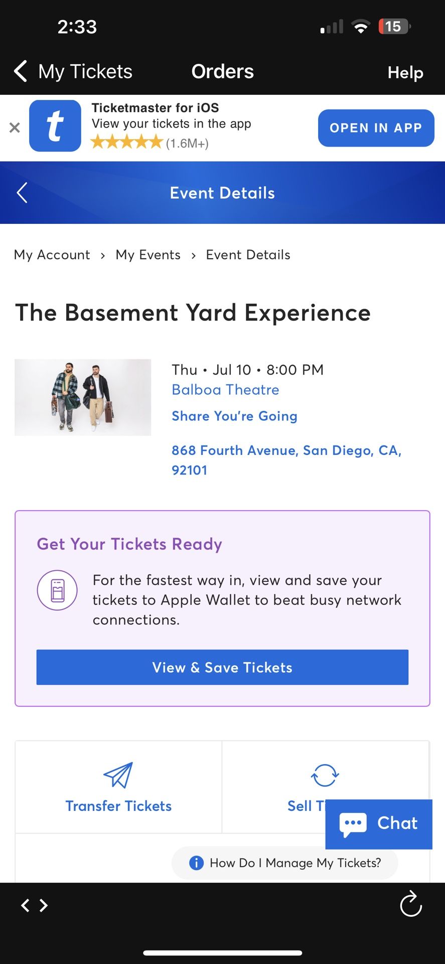 Basement Yard Experience At Balboa Theater