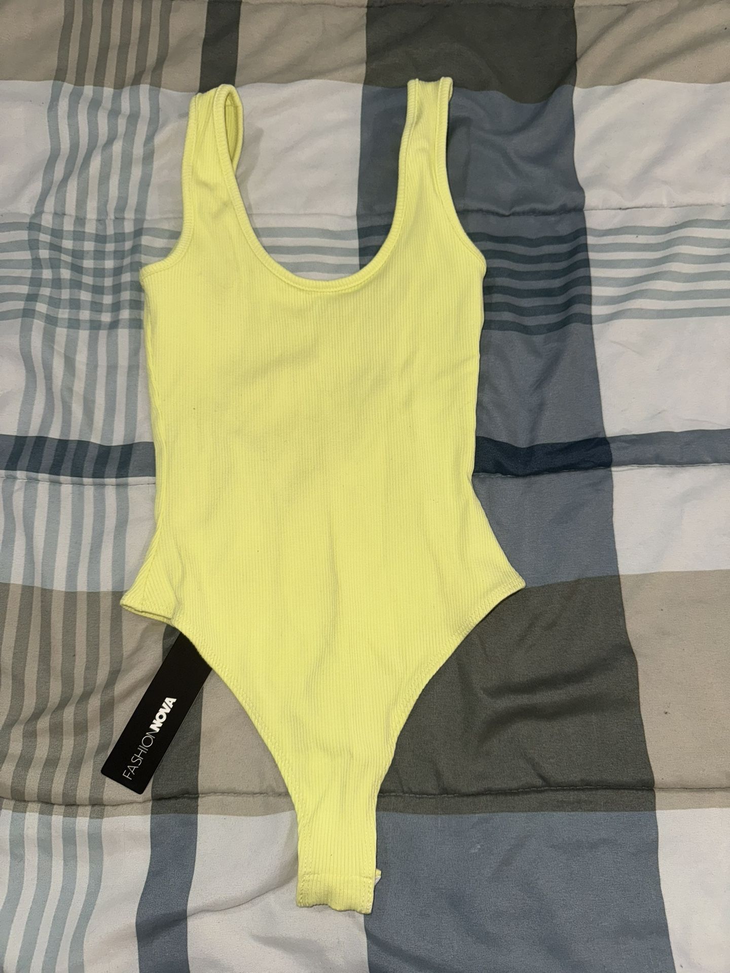 Fashion Nova Bodysuit - Yellow