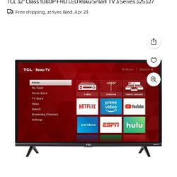 TCL 32" Class 1080P FHD LED Roku Smart TV 3 Series 325327