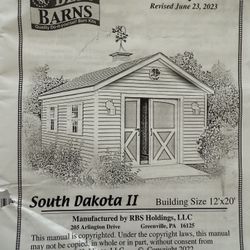 Shed 12’x20’ South Dakota 2