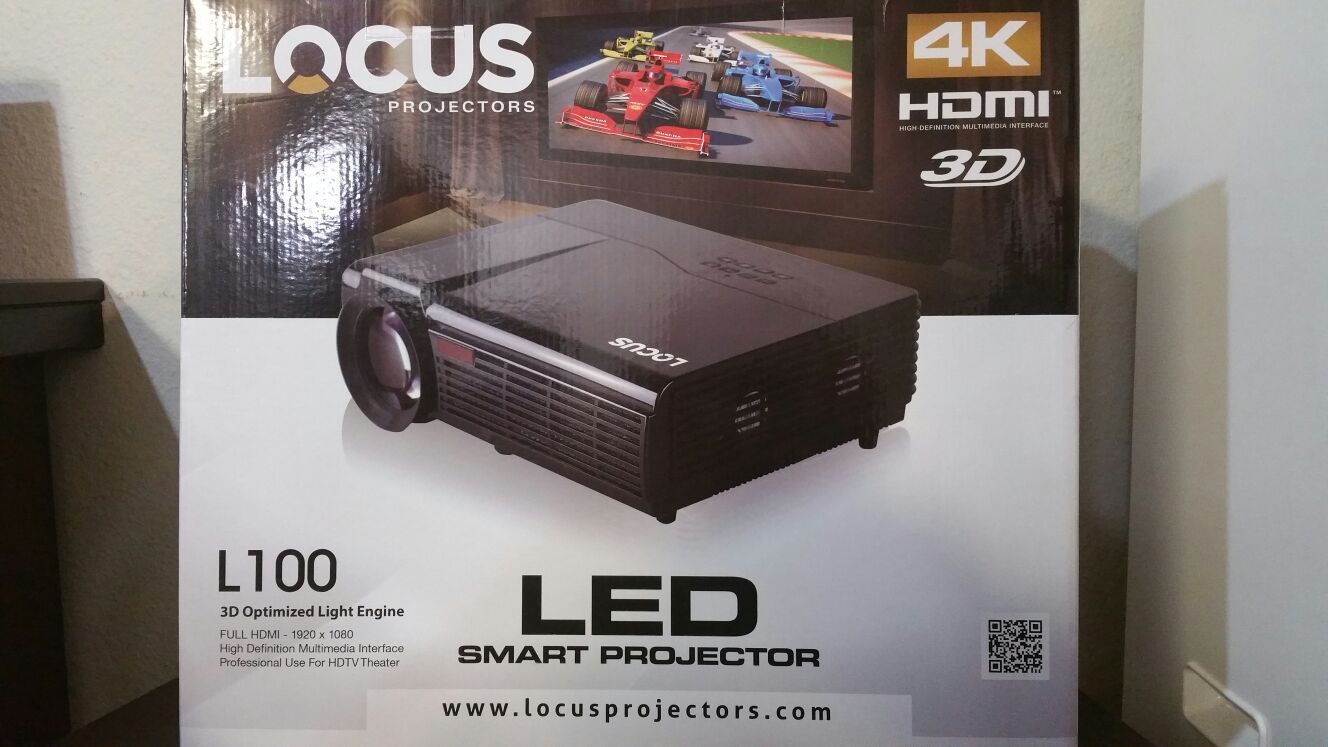 LOCUS L100 PROJECTOR HOME THEATER HDMI 1080P SMART 4K LED 3D W