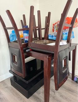 Brown kitchen table 4 chairs