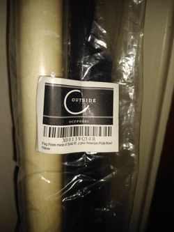 5 ft long 1 inch diameter New wooden flag pole with anti wrap sleeve