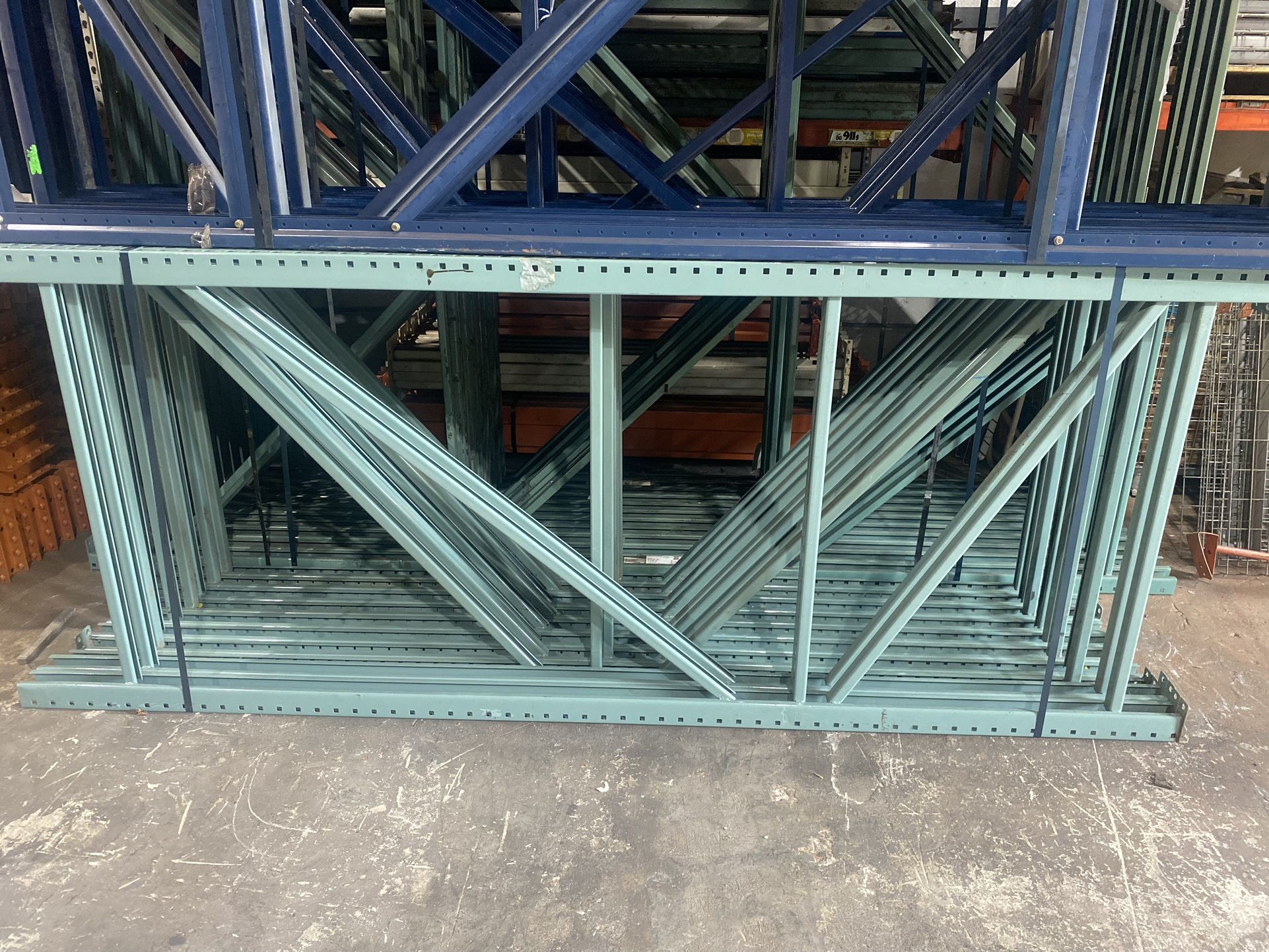 10ft X 48in Heavy Duty American Made Pallet Rack Uprights Like New