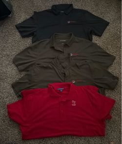 (4) men’s XL collared shirts