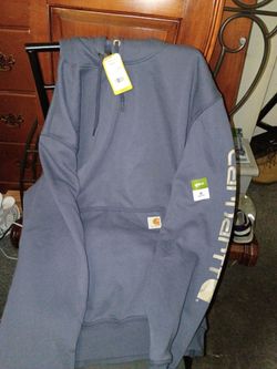 Carhartt Logo Sleeve Hoodie XL Navy